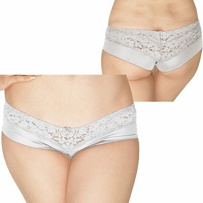 フェリカ生地ストレッチレースローライズボクサー ホワイト フェリカ生地ストレッチレースローライズボクサー ホワイト