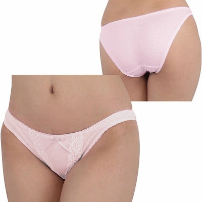 コットン&レースコンビフルバック ピンク コットン&レースコンビフルバック ピンク