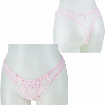 2Lサイズ レース&シースルー極薄Tバック ピンク 2Lサイズ レース&シースルー極薄Tバック ピンク