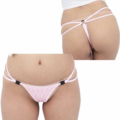 光沢ストレッチバックル付きGスト ピンク 光沢ストレッチバックル付きGスト ピンク