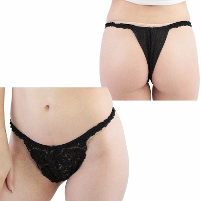 2wayストレッチフロントレースTバック ブラック 2wayストレッチフロントレースTバック ブラック