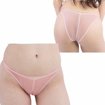 シースルーハイレグくい込みハーフバック ピンク シースルーハイレグくい込みハーフバック ピンク