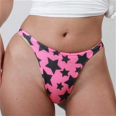 UNISEX 2wayストレッチスタープリントTバック ピンク UNISEX 2wayストレッチスタープリントTバック ピンク