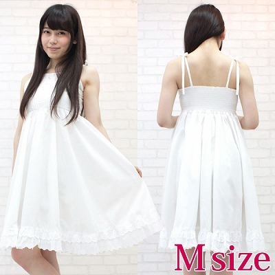 お出かけ白ワンピース M お出かけ白ワンピース M