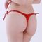 チェリーラブ メタリック生地脇ひも結びハイレグTバックショーツ (レッド)